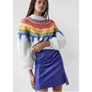 NWT Anthropologie Suede Indigo Skirt